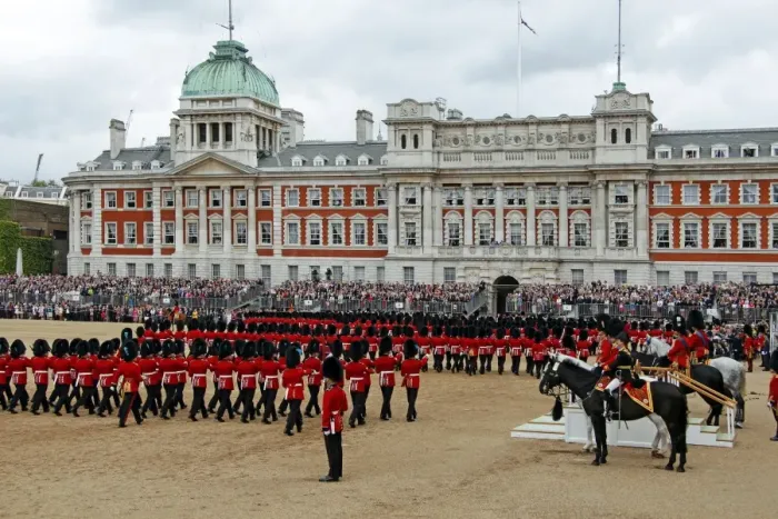 Framed Print : Soldiers at Trooping the Colour 2012, The Birthday Parade of the Queen, Horse Guards, London, England, United Kingdom, Europe