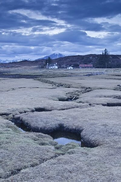 A solitary house near to Tokavaig on the Isle of Skye, Inner Hebrides, Scotland, United Kingdom, Europe