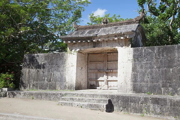 Sonohyan Utaki Stone Gate at Shuri Castle, UNESCO World Heritage Site, Naha, Okinawa, Japan, Asia
