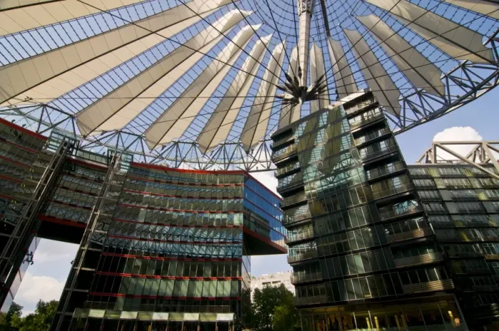 Framed Print : The Sony center, Potsdamer Platz, Berlin, Germany, Europe Framed Print : The Sony center, Potsdamer Platz, Berlin, Germany, Europe