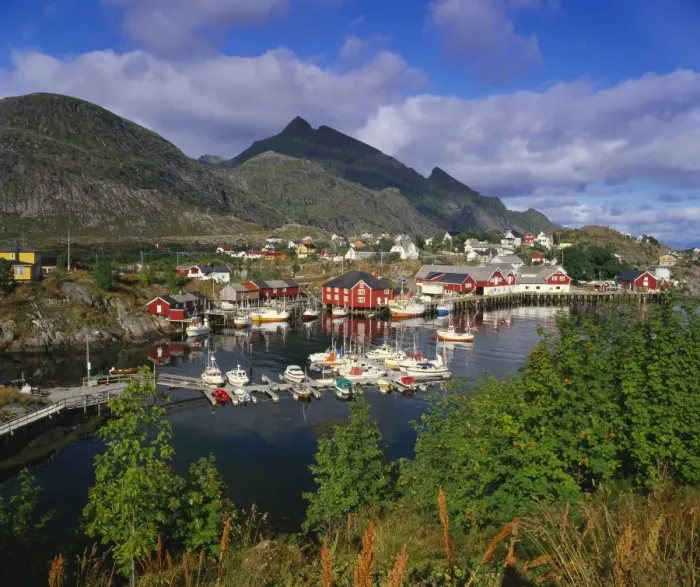 Framed Print : Sorvagen Village, Lofoten Islands, Norway Framed Print : Sorvagen Village, Lofoten Islands, Norway