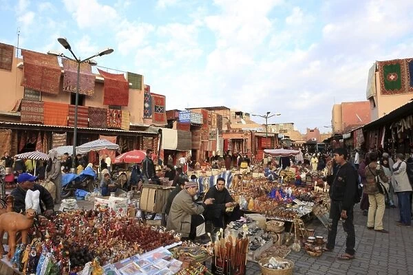 Souks in medina (old walled city), Marrakesh, Morocco, North Africa, Africa