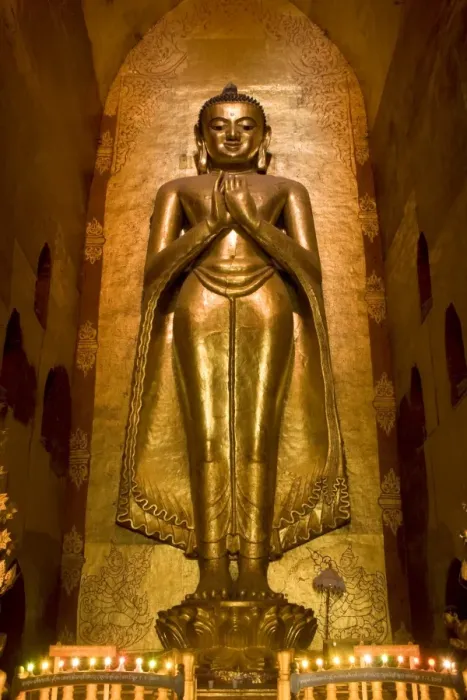 Framed Print : South facing Buddha statue, Ananda Pahto, Bagan (Pagan), Myanmar (Burma), Asia