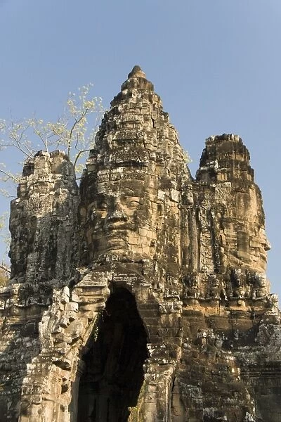 South Gate, Angkor Thom, Angkor Archaeological Park, UNESCO World Heritage Site, Siem Reap, Cambodia, Indochina, Southeast Asia, Asia