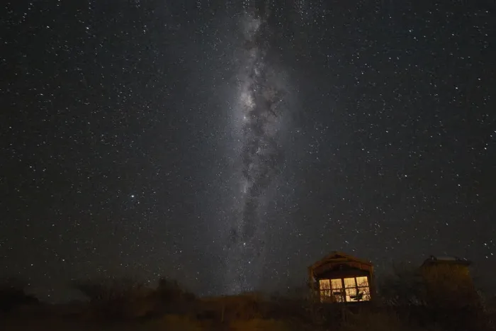 Framed Print : South hemisphere Milky Way and a small illuminated hut, Namibia, Africa Framed Print : South hemisphere Milky Way and a small illuminated hut, Namibia, Africa