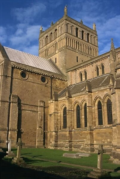 Southwell Minster, largely built by 1240, exterior from southeast, Southwell