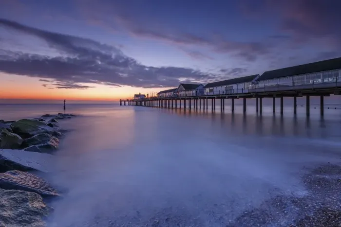 Framed Print : Southwold Pier at dawn, Southwold, Suffolk, England, United Kingdom, Europe Framed Print : Southwold Pier at dawn, Southwold, Suffolk, England, United Kingdom, Europe