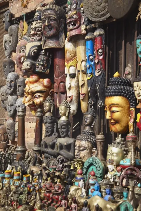 Framed Print : Souvenir masks, Bhaktapur, Kathmandu Valley, Nepal, Asia Framed Print : Souvenir masks, Bhaktapur, Kathmandu Valley, Nepal, Asia