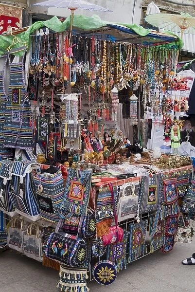 Souvenir stall, Barkhor, Lhasa, Tibet, China, Asia