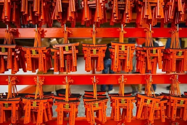 Souvenirs of the Endless Red Gates of Kyotos Fushimi Inari Shrine, Kyoto, Japan, Asia