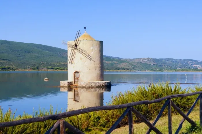 Framed Print : The Spanish windmill on the lagoon of Orbetello, Orbetello, Grosseto province, Maremma Framed Print : The Spanish windmill on the lagoon of Orbetello, Orbetello, Grosseto province, Maremma