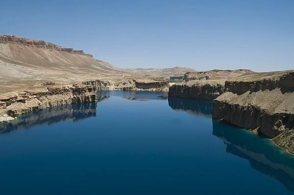 The spectacular deep blue lakes of Band-e Amir in central Afghanistan make up the