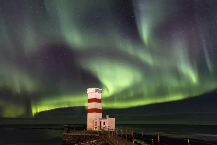 Framed Print : Spectacular display of the Aurora Borealis (Northern Lights) at Gardur, on the Reykjanes Peninsula Framed Print : Spectacular display of the Aurora Borealis (Northern Lights) at Gardur, on the Reykjanes Peninsula