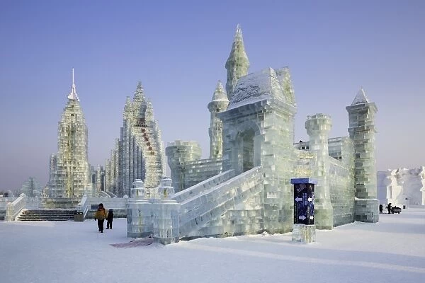 Spectacular ice sculptures at the Harbin Ice and Snow Festival in Harbin, Heilongjiang Province