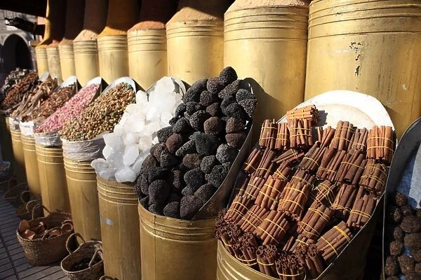 Spice shop, Marrakech, Morocco, North Africa, Africa
