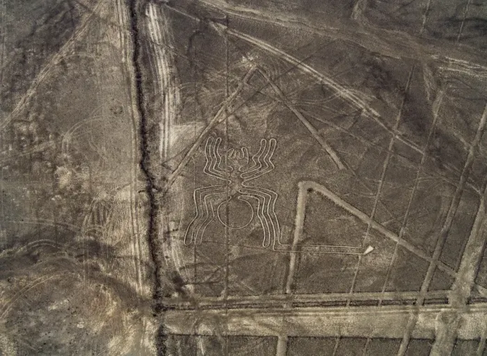 Framed Print : The Spider Geoglyph, aerial view, Nazca, UNESCO World Heritage Site, Ica Region, Peru Framed Print : The Spider Geoglyph, aerial view, Nazca, UNESCO World Heritage Site, Ica Region, Peru