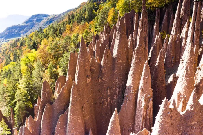 Framed Print : Spiked rocks of the earth pyramids in autumn, Longomoso, Renon (Ritten), Bolzano Framed Print : Spiked rocks of the earth pyramids in autumn, Longomoso, Renon (Ritten), Bolzano