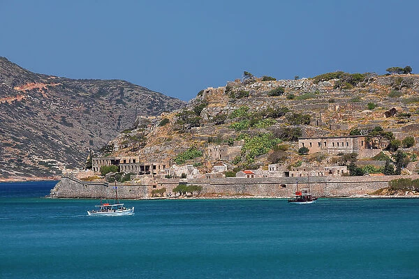 Spinalonga Island, Elounda, Mirabello Gulf, Lasithi, Crete, Greek Islands, Greece, Europe