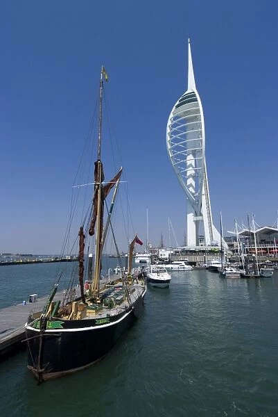 Spinnaker Tower from Gunwharf, Portsmouth, Hampshire, England, United Kingdom, Europe