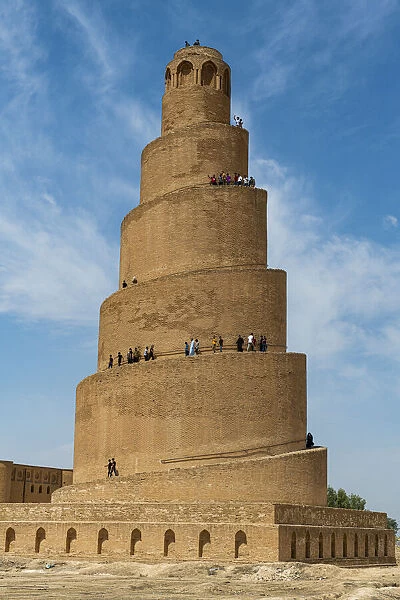 Spiral minaret of the Great Mosque of Samarra, UNESCO World Heritage Site, Samarra, Iraq