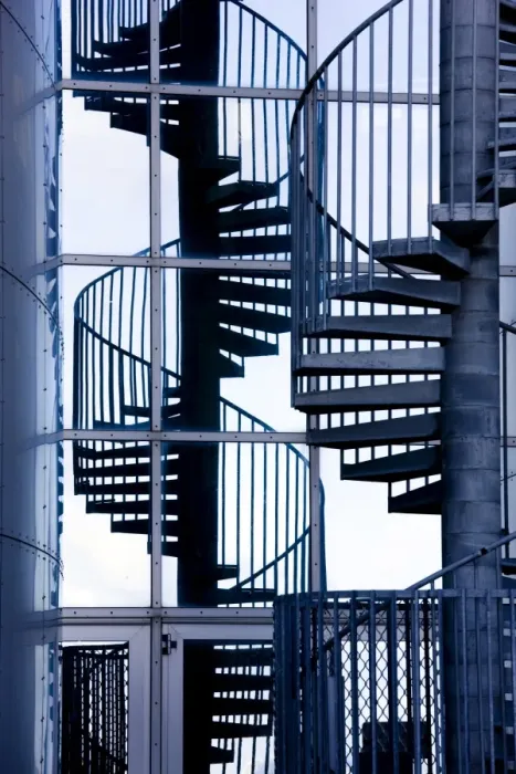 Framed Print : Spiral staircase and its reflection outside Perlan, a modern building housing the Saga Museum Framed Print : Spiral staircase and its reflection outside Perlan, a modern building housing the Saga Museum