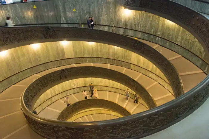 Framed Print : Spiral stairs of the Vatican Museums, designed by Giuseppe Momo in 1932, Rome, Lazio, Italy, Europe Framed Print : Spiral stairs of the Vatican Museums, designed by Giuseppe Momo in 1932, Rome, Lazio, Italy, Europe