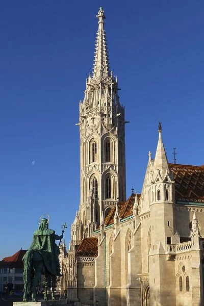 Spire of Matthias Church (Matyas-Templom), Buda, UNESCO World Heritage Site, Budapest, Hungary, Europe