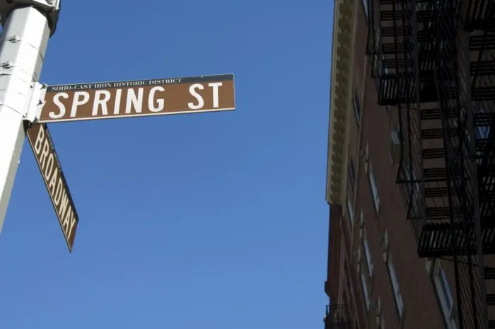 Framed Print : Spring Street Framed Print : Spring Street