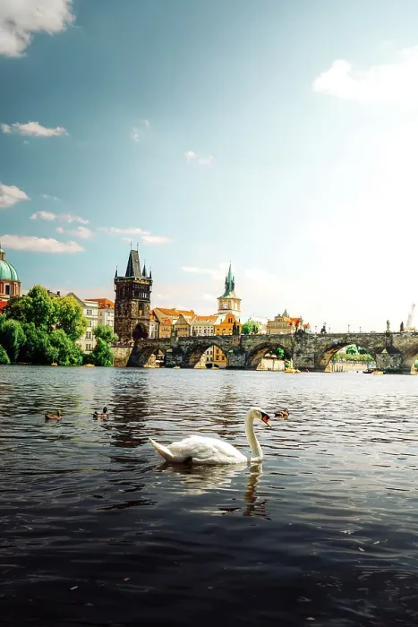 Framed Print : Spring sunset aerial view of the Old Town pier architecture and Charles Bridge over Vltava River, Prague, UNESCO, Czech Republic (Czechia) Framed Print : Spring sunset aerial view of the Old Town pier architecture and Charles Bridge over Vltava River, Prague, UNESCO, Czech Republic (Czechia)