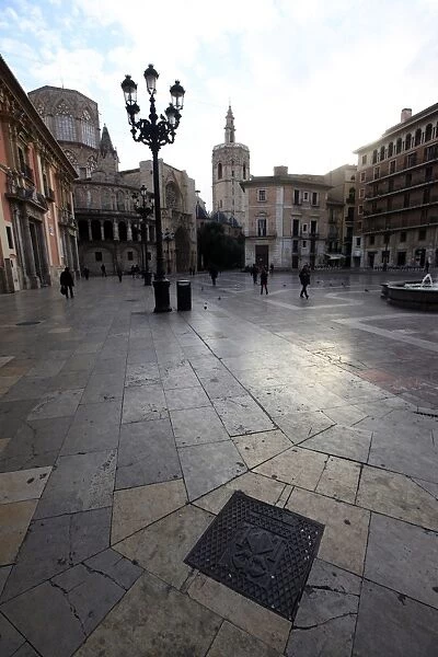 A square in Central Valencia, Valencia, Spain, Europe