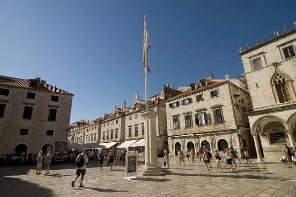 Square in the old town of Dubrovnik, Croatia, Europe