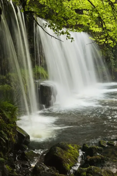 Framed Print : Sqwd Ddwli Waterfall, Brecon Beacons, Wales, United Kingdom, Europe