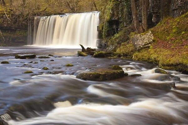 Sqwd Ddwli Waterfall, Brecon Beacons, Mid Wales, United Kingdom, Europe