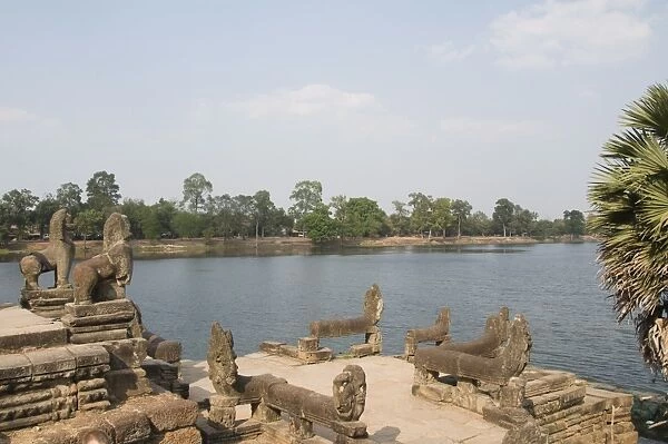 Srah Srang, a man-made lake, Angkor Thom, Angkor, UNESCO World Heritage Site