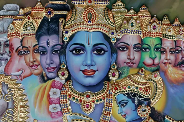 Framed Print : Sri Krishnan Hindu temple, blue-skinned Krishna, the Hindu deity of love and compassion, Singapore, Southeast Asia, Asia Framed Print : Sri Krishnan Hindu temple, blue-skinned Krishna, the Hindu deity of love and compassion, Singapore, Southeast Asia, Asia