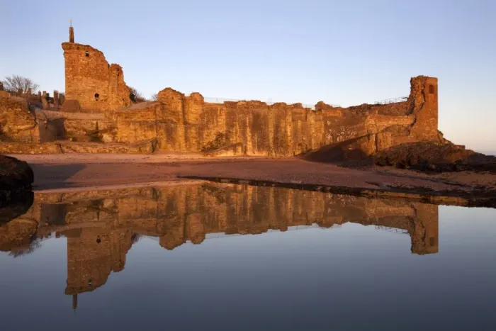 Framed Print : St. Andrews Castle at dawn, Fife, Scotland, United Kingdom, Europe