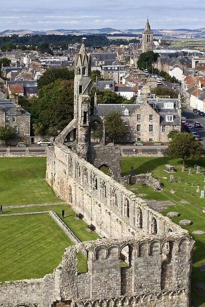 St. Andrews Cathedral from St. Rules Tower, St. Andrews, Fife, Scotland, United Kingdom, Europe