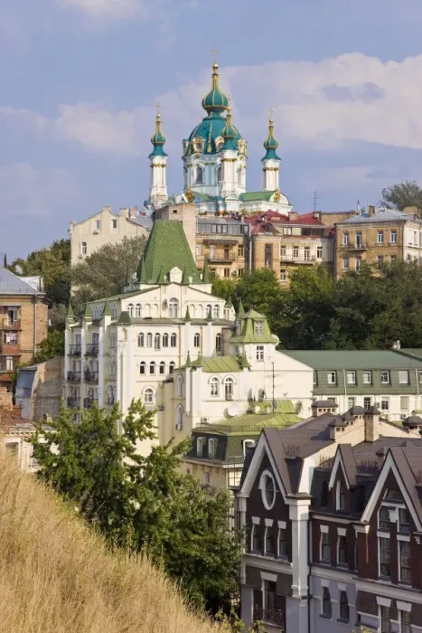 Framed Print : St. Andrews Orthodox Church, Podil, Kiev, Ukraine, Europe