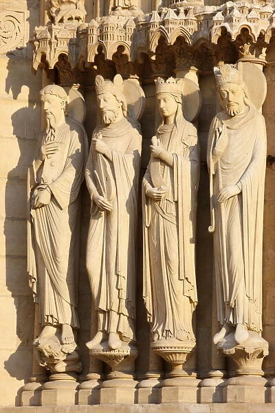 St. Annes gate sculptures of St. Paul, King David, Bethsabee and a king, west front