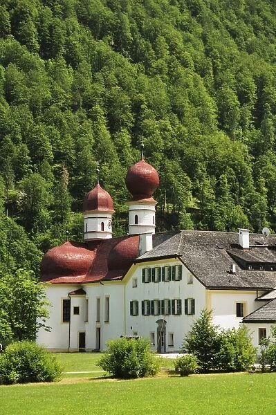 St. Bartholomae, Koenigssee, Berchtesgadener Land, Bavaria, Germany, Europe
