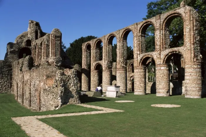 Framed Print : St. Botolphs Priory, dating from Norman times, Colchester, Essex, England Framed Print : St. Botolphs Priory, dating from Norman times, Colchester, Essex, England