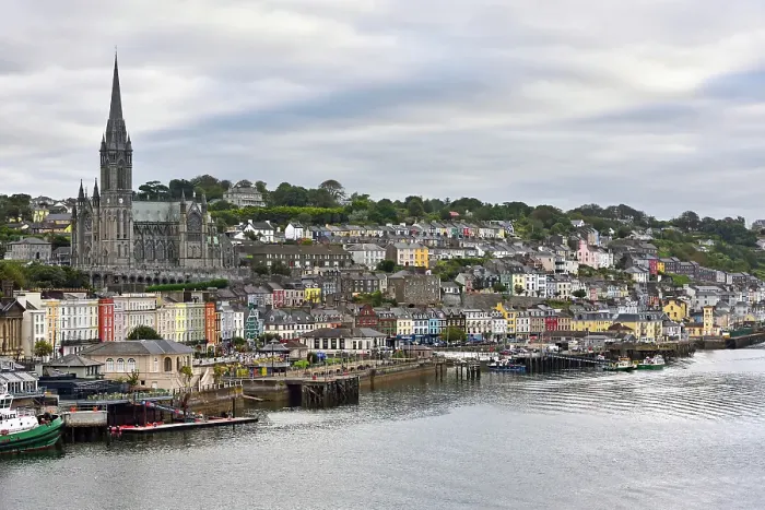 Framed Print : St. Colman's Cathedral overlooking the Waterfront at Cobh, Cork Harbour, County Cork, Munster, Republic of Ireland Framed Print : St. Colman's Cathedral overlooking the Waterfront at Cobh, Cork Harbour, County Cork, Munster, Republic of Ireland