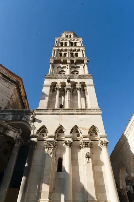 Framed Print : St. Dominus belltower, the Peristyle, Diocletians Palace, UNESCO World Heritage Site