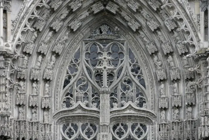 Framed Print : St. Gatien Cathedral gable and tympanum, Tours, Indre-et-Loire, France, Europe Framed Print : St. Gatien Cathedral gable and tympanum, Tours, Indre-et-Loire, France, Europe