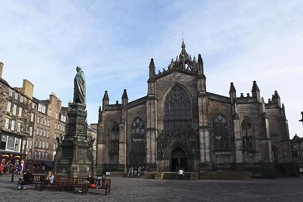 St. Giles Cathedral, the High Kirk of Scotland, on the Royal Mile in Edinburgh