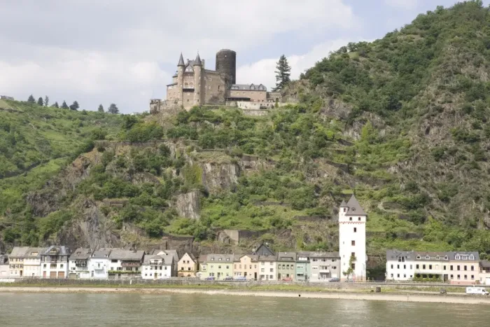Framed Print : St. Goarshausen, by the Loreley along the Rhine River, Rhineland-Palatinate Framed Print : St. Goarshausen, by the Loreley along the Rhine River, Rhineland-Palatinate