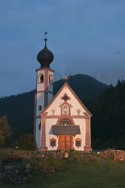 St. Johann Church, Funes Valley (Villnoss), Dolomites, Trentino Alto Adige