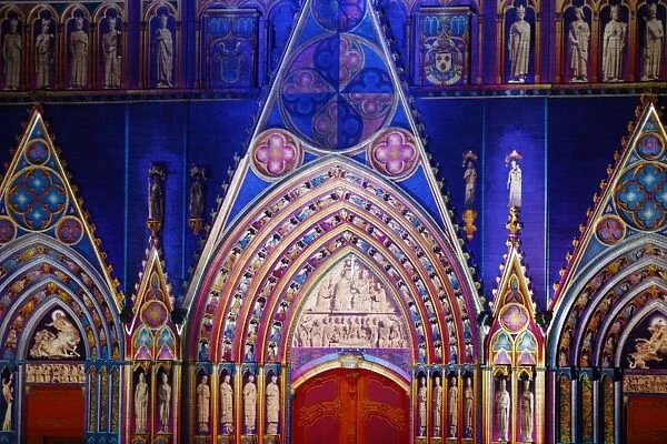 St. Johns Cathedral, Light Festival, Lyon, Rhone, France, Europe