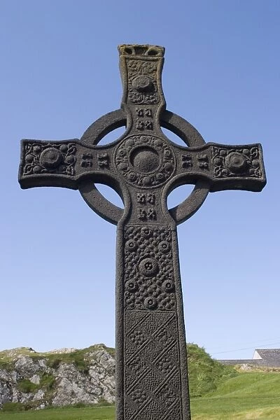 St. Johns cross, Iona, Scotland, United Kingdom, Europe