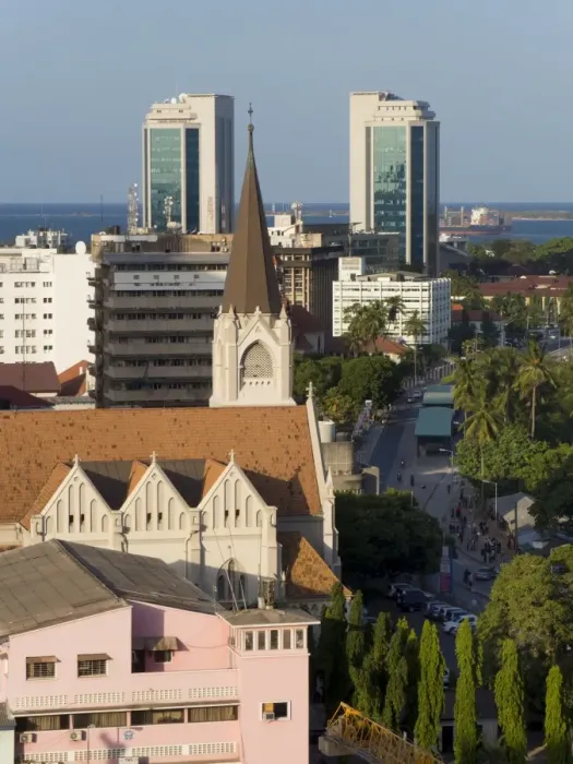 Framed Print : St. Josephs Cathedral and modern buildings, Dar es Salaam, Tanzania, East Africa, Africa Framed Print : St. Josephs Cathedral and modern buildings, Dar es Salaam, Tanzania, East Africa, Africa